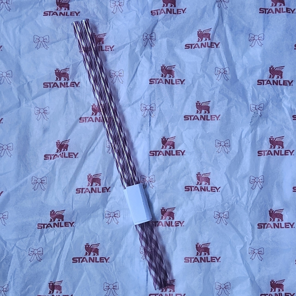 New Stanley Scarlet Tinsel Red Ribbon Straw